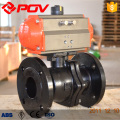 POV made WCB flange connection pneumatic ball valve PN1.6-4.0MPa